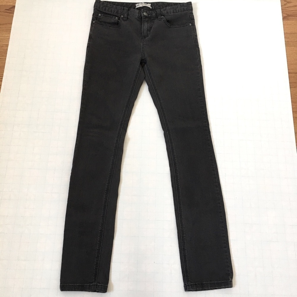 Free People Mid Rise Washed Black Stretch Skinny Jeans Size 26